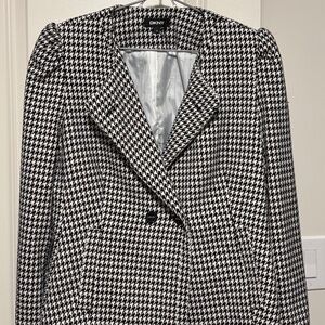 DKNY Houndstooth Double-Button Blazer